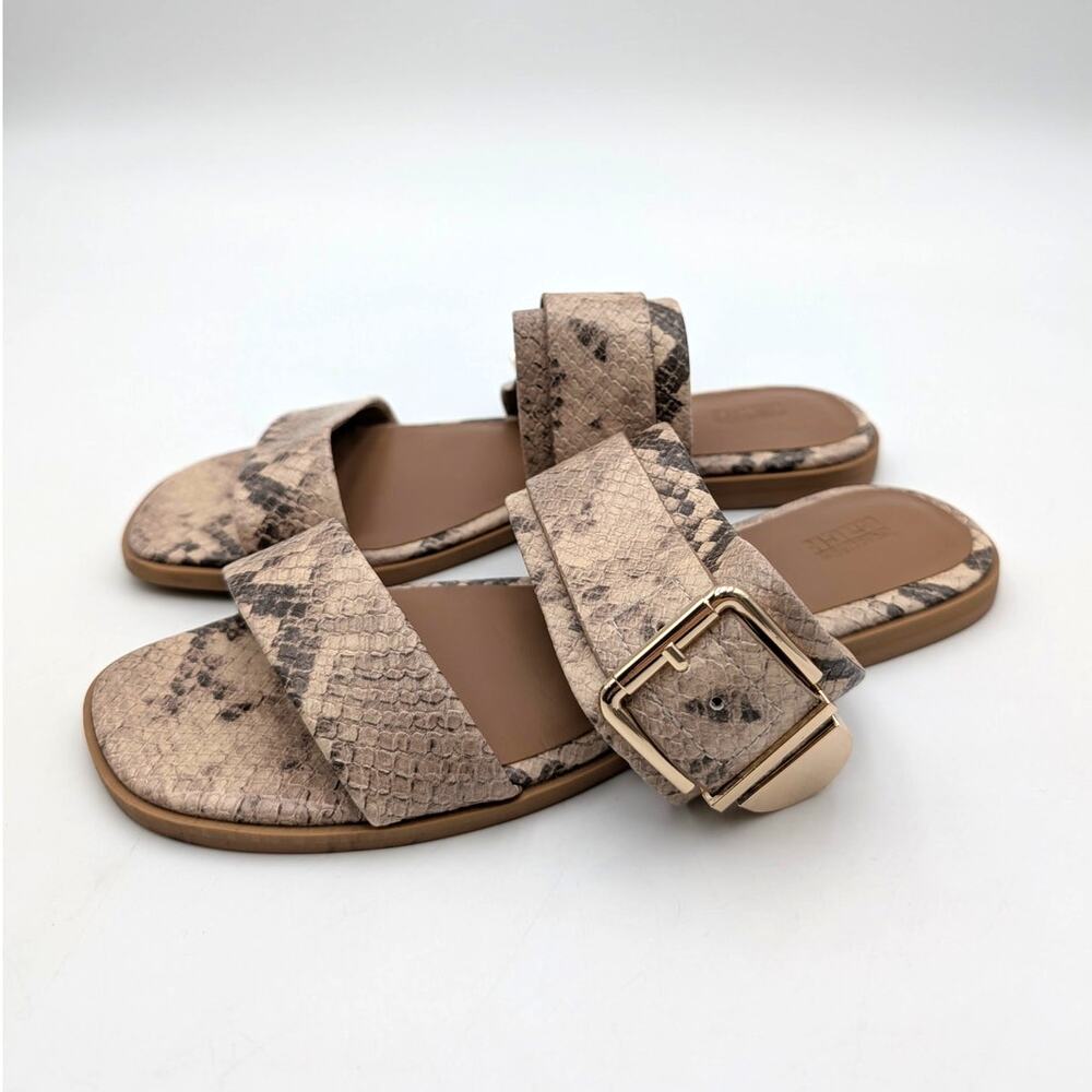 Nordstrom Rack Sandy Slide Sandals Open Toe Women's Snakeskin Size US7M EU37